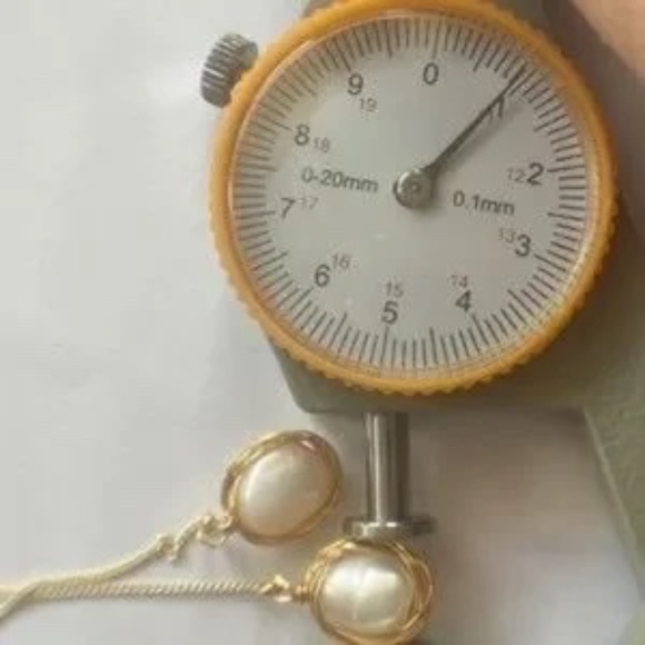 Baroque Pearl Threader Earrings - 14K Gold Plate - Picture 6 of 8